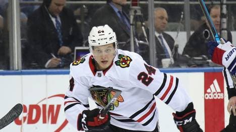 Dominik Kahun hat im Trikot der Chicago Blackhawks überzeugt