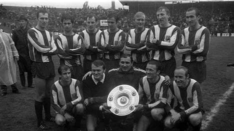 Der FC Bayern nach dem Gewinn der Meisterschaft 1969