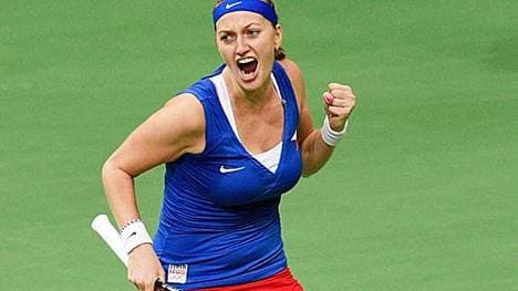 ... aber es reicht nicht: Kvitova siegt mit 6:2, 6:4 und bringt die Gastgeberinnen in Führung