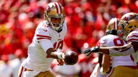 Jimmy Garoppolo von den San Francisco 49ers musste bei den Chiefs verletzt ausgewechselt werden