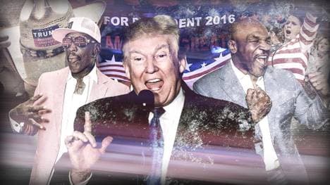 Vorbestrafte in Donald Trumps Rücken: Ex-NBA-Champ Dennis Rodman und der einstige Box-Gigant Mike Tyson