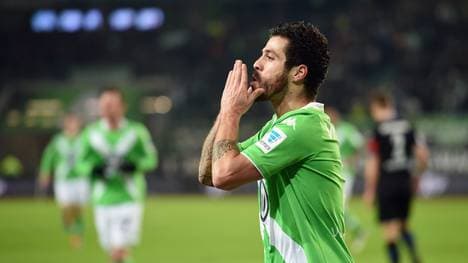 Vieirinha vom VfL Wolfsburg feiert