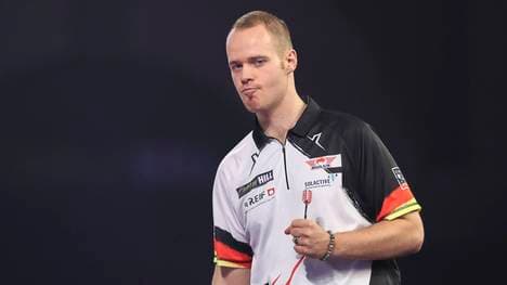 Max Hopp ist für SPORT1 als Experte im "Ally Pally vor Ort