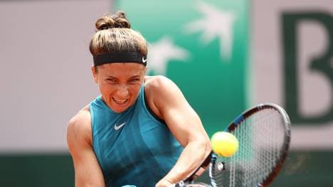 2018 French Open - Day One Die ehemalige Weltranglisten-5. Sara Errani muss wegen Yips zu unkonventionellen Mitteln greifen