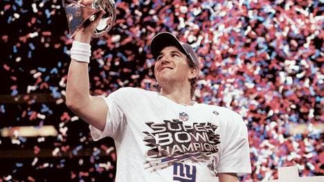 Eli Manning gewann mit den New York Giants zweimal den Super Bowl - jeweils gegen Tom Brady und die Patriots
