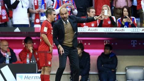 Philipp Lahm und Pep Guardiola