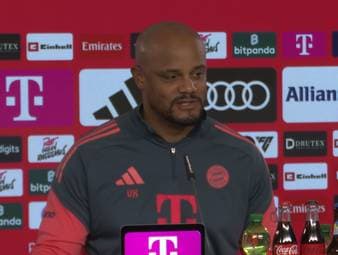 Als die Pressekonferenz des FC Bayern fast vorbei ist, gibt Trainer Vincent Kompany ein Personalupdate. Dort verkündet er überraschend den Ausfall von Harry Kane beim Spiel gegen Gladbach.