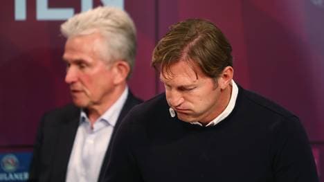 Ralph Hasenhuettl (r.) mit dem aktuellen Bayern-Trainer Jupp Heynckes