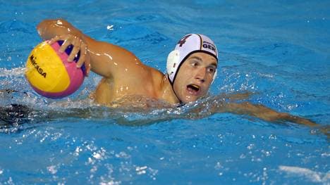 BARCELONA, SPAIN - JULY 28:  Julian Real of Germany during the Men's Water Polo quarterfinals qualification match between Germany and Australia during day nine of the 15th FINA World Championships at Piscines Bernat Picornell on July 28, 2013 in Barcelona, Spain.  (Photo by Alexander Hassenstein/Getty Images)