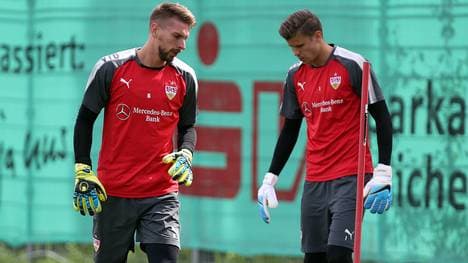 Ron-Robert Zieler und Mitch Langerak im Training des VfB Stuttgart