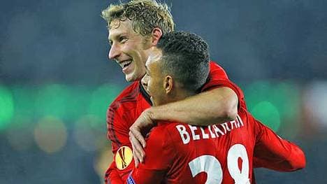 Stefan Kießling und Karim Bellarabi treffen gegen den BVB