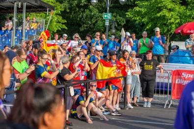 Athleten-Party am Brandenburger Tor