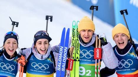 Deutschland bejubelt die Medaille in der Mixed-Staffel