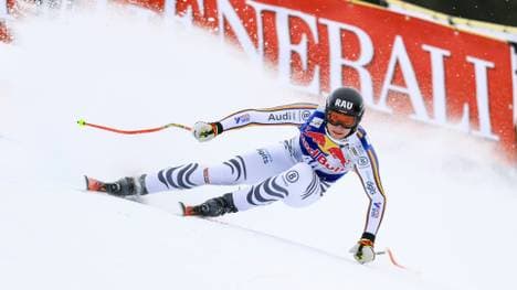 Luis Vogt bei der Abfahrt in Kitzbühel