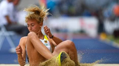 Kristin Gierisch hat in Garbsen einen neuen deutschen Dreisprung-Rekord aufgestellt