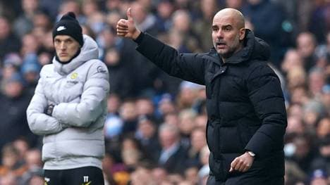 Pep Guardiola (r.) hat eine hohe Meinung von Thomas Tuchel