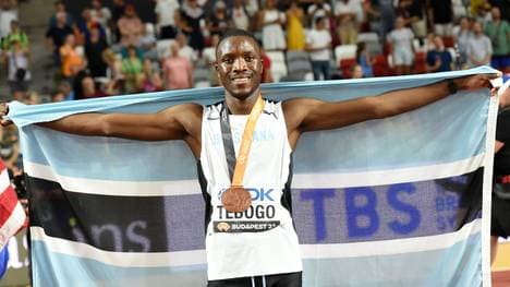 Letsile Tebogo bei der Leichtathletik WM 2023