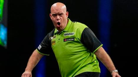 Michael van Gerwen will den Playoffabend in der Premier League Darts erreichen