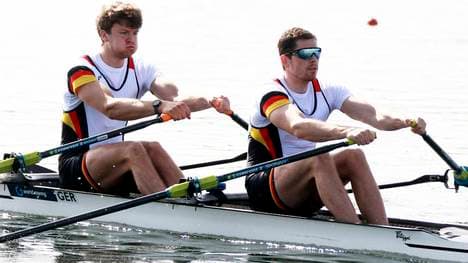Jonas Gelsen und Marc Weber gehörten zum erfolgreichen Doppelvierer