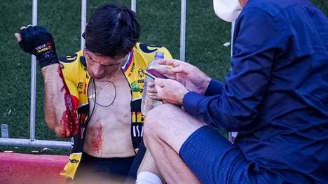 Primoz Roglic stürzte auf der Vuelta übel