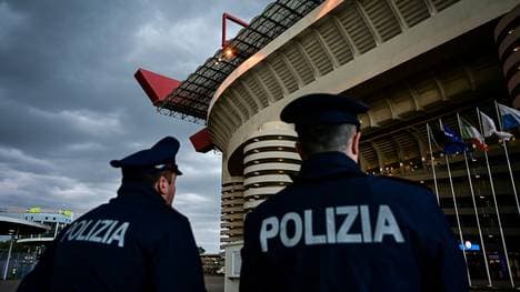 Die italienische Polizei in Mailand