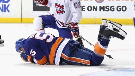 Johnny Boychuk bekam eine Kufe ins Gesicht und musste mit 90 Stichen genäht werden