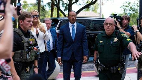 Tiger Woods bei der Ankunft vor Gericht