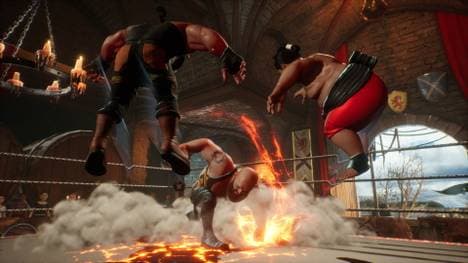 Feuer frei! In WWE 2K Battlegrounds fliegen die Fetzen 