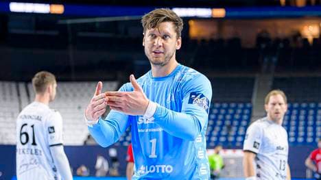 Niklas Landin verzichtete vorsorglich auf einen Einsatz gegen Coburg - wie auch sein Bruder 