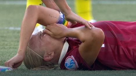 Pernille Harder ging bei der Frauen-EM blutend zu Boden