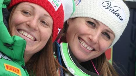 Nadia Fanchini (r.) verlor im Februar ihre Schwester Elena