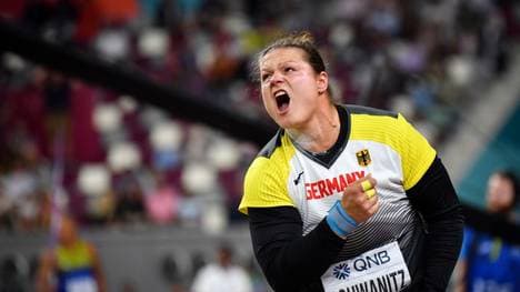 Haut sich immer voll rein: Christina Schwanitz