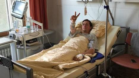 Hans Lindberg Krankenbett