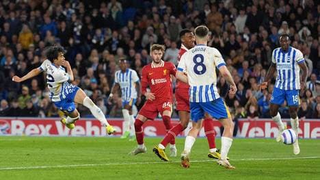 Kaoru Mitoma traf gegen den FC Liverpool sehenswert