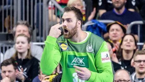 COLOGNE, GERMANY - JANUARY 23: Andreas Wolff of Germany reacts during the Main Group 1 match on the 26th IHF Men's World Championship between Germany and Spain at the Lanxess Arena on January 23, 2019 in Cologne, Germany. (Photo by Jörg Schüler/Getty Images)