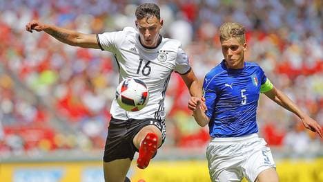 Janni Serra mit der U19 des DFB gegen Italien