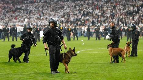 Die Frankfurter Polizei hatte gestern einiges zu tun.
