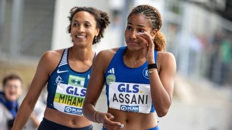 Schlug bei der DM Mihambo: Mikaelle Assani (r.)