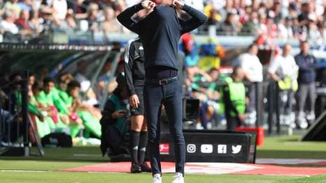 Oliver Glasner wollte gegen Wolfsburg nicht immer hinsehen