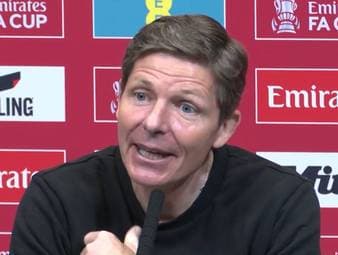 Ex-Frankfurt-Coach Oliver Glasner zieht mit Crystal Palace ins Finale des FA Cups ein. Hinterher schwärmt er von den Fans und seinen Spielern, vermeidet allerdings eine Tanzeinlage.