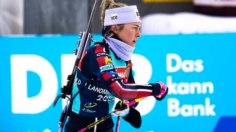 Ingrid Landmark Tandrevold hatte mit einem defekten Waffengurt zu kämpfen. 