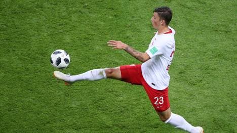 Dawid Kownacki stand bei der WM 2018 im polnischen Kader