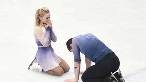 Aljona Savchenko gewann mit Bruno Massot bei den Olympischen Spielen in Pyeongchang Gold