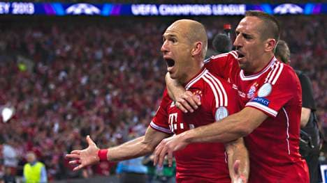 Bayern-Legende Arjen Robben (links) schoss das Siegtor im Champions-League-Finale 2013 gegen Borussia Dortmund