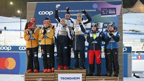 Nathalie Armbruster (l.) holte WM-Silber im Mixed