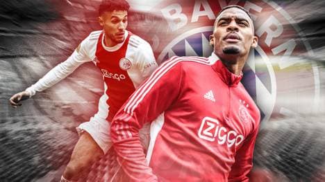 Noussair Mazraoui (l.) und Ryan Gravenberch werden vom FC Bayern heftig umworben