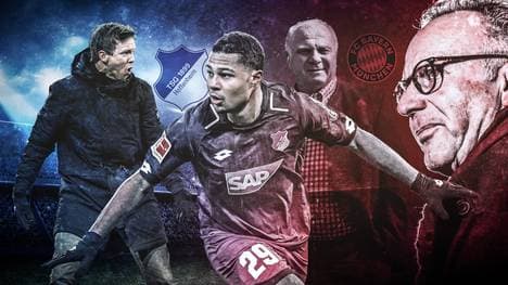 Serge Gnabry (2.v.l.) fühlt sich in Hoffenheim gut aufgehoben