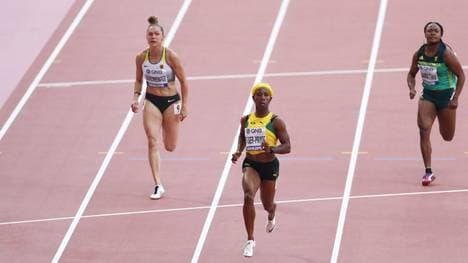 Gina Lückenkemper (l.) wurde in ihrem Lauf Dritte