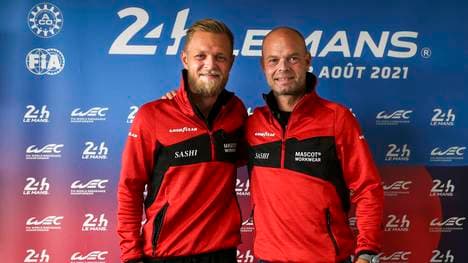 Kevin Magnussen (l.) war bereits in Le Mans mit Papa Jan (r.) gemeinsam am Start