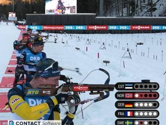 Das deutsche Biathlon-Quartett der Herren überzeugt bei der Olympia-Generalprobe in Ruhpolding. Die Entscheidung fällt erst beim letzten Anschlag. 